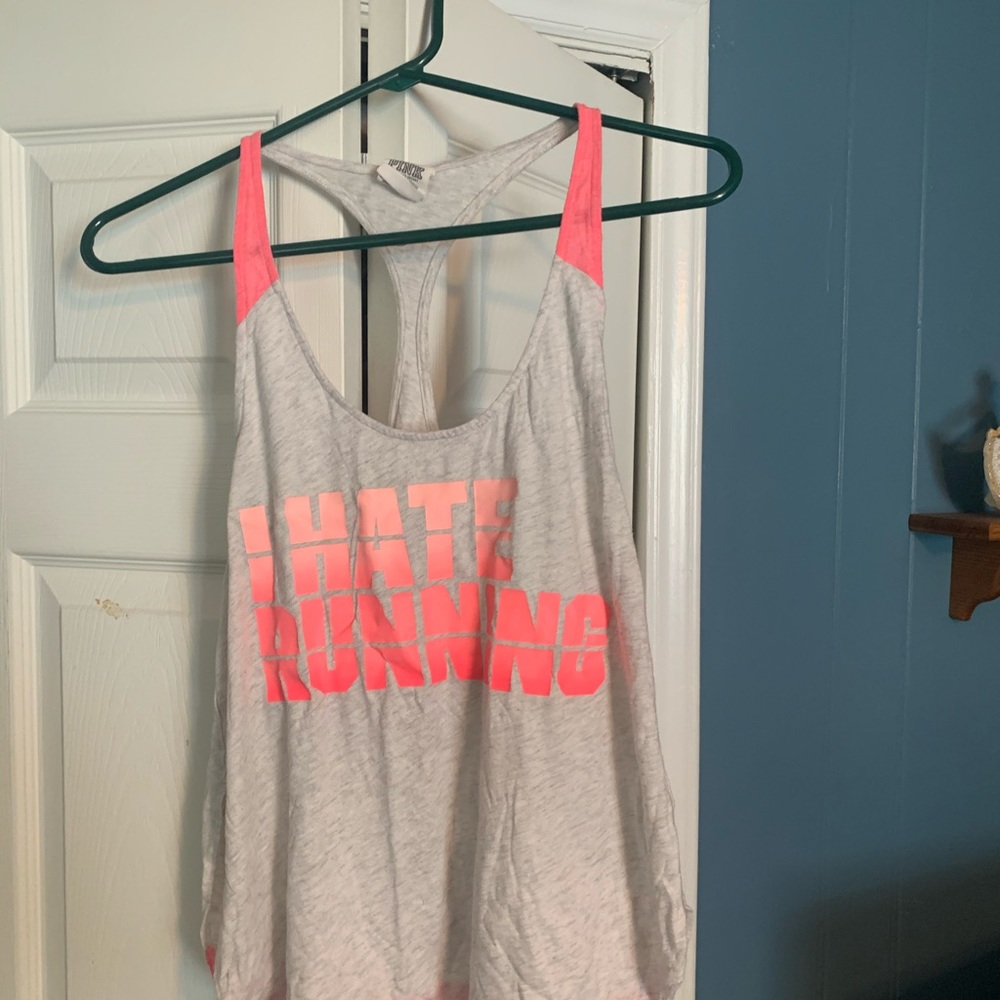 “I hate running” tank top